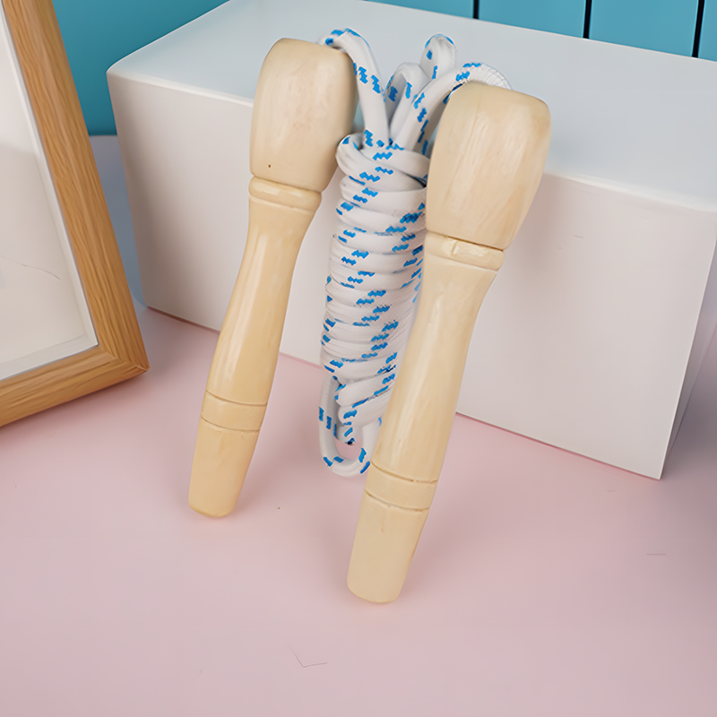 200cm Kids Fitness Skipping Rope with Wooden Handles Gifts Random Colour