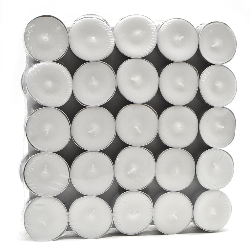 50PCS White Non Fragranced Tealight Candles Gifts