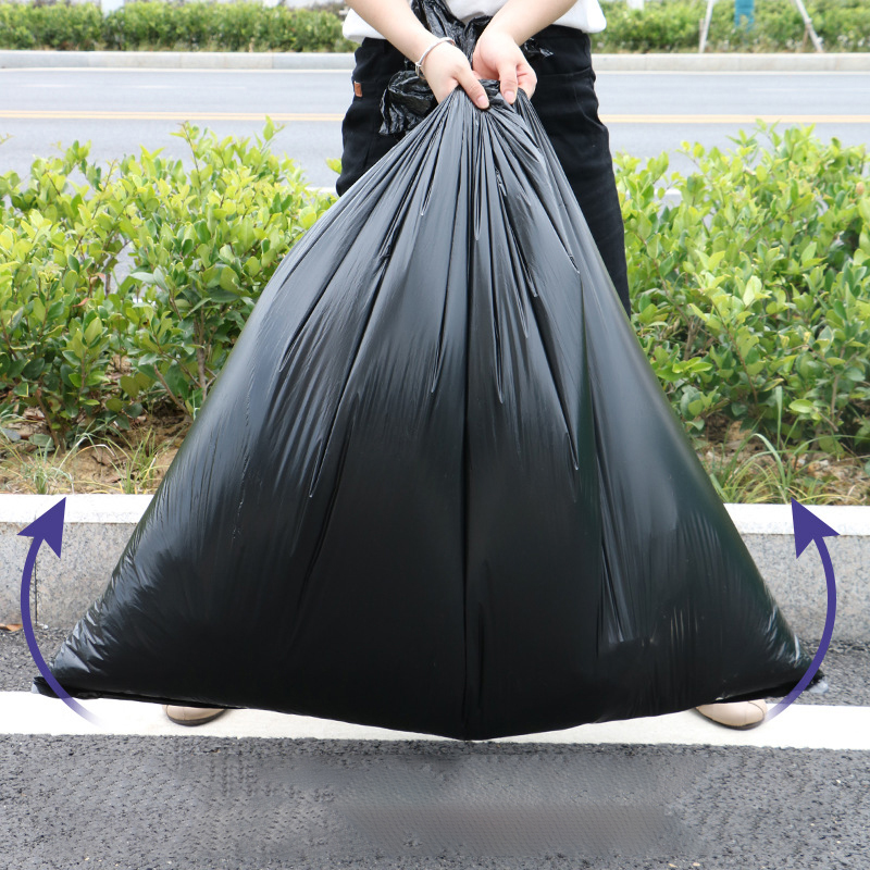 50 Pack 70L Black Bin Bags Large Refuse Sacks for Rubbish