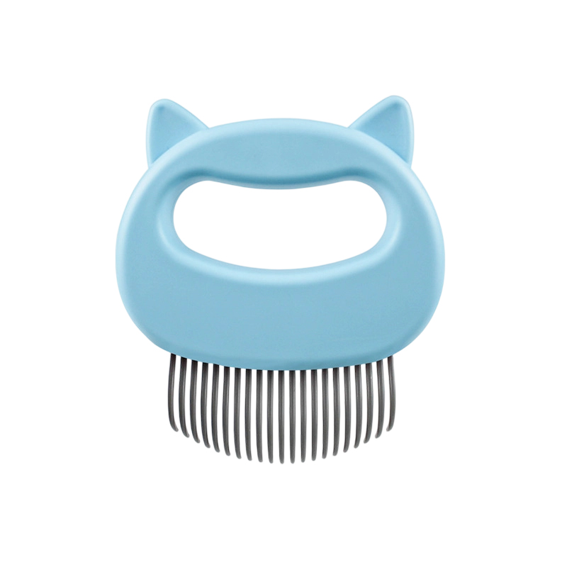 9 x 9cm Cat-Shaped Pet Grooming Brush Random Colour