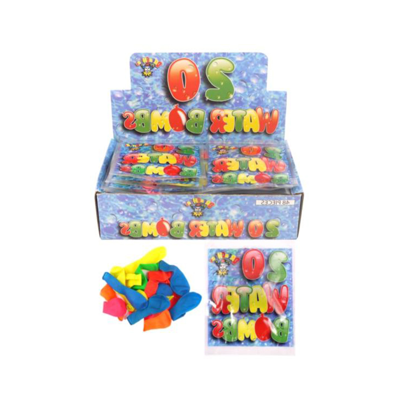 20 Pack Kids Water Bombs Assorted Neon Colours Summer Fun Splash Toys