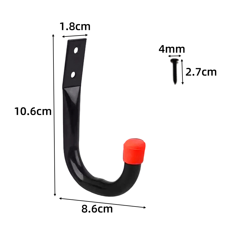 6Pcs Hooks Wall Organizer Hanging Mount Storage Utility Hangers Garage