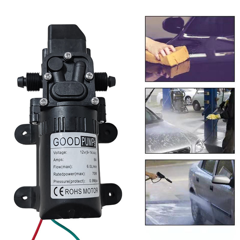 12V Water Pump Self-Priming High Pressure Water Pump 6L/Min RV Caravan