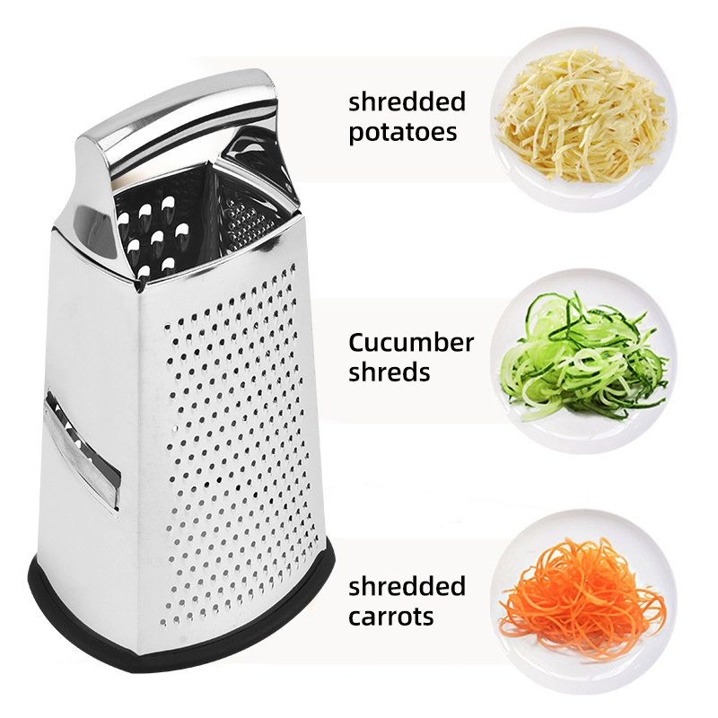 4 Sided Food Grater Blades Cheese Vegetable Grater with Steel