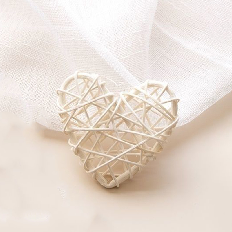 Straw Heart Shaped Hanging Garland for Home Funeral 20cm