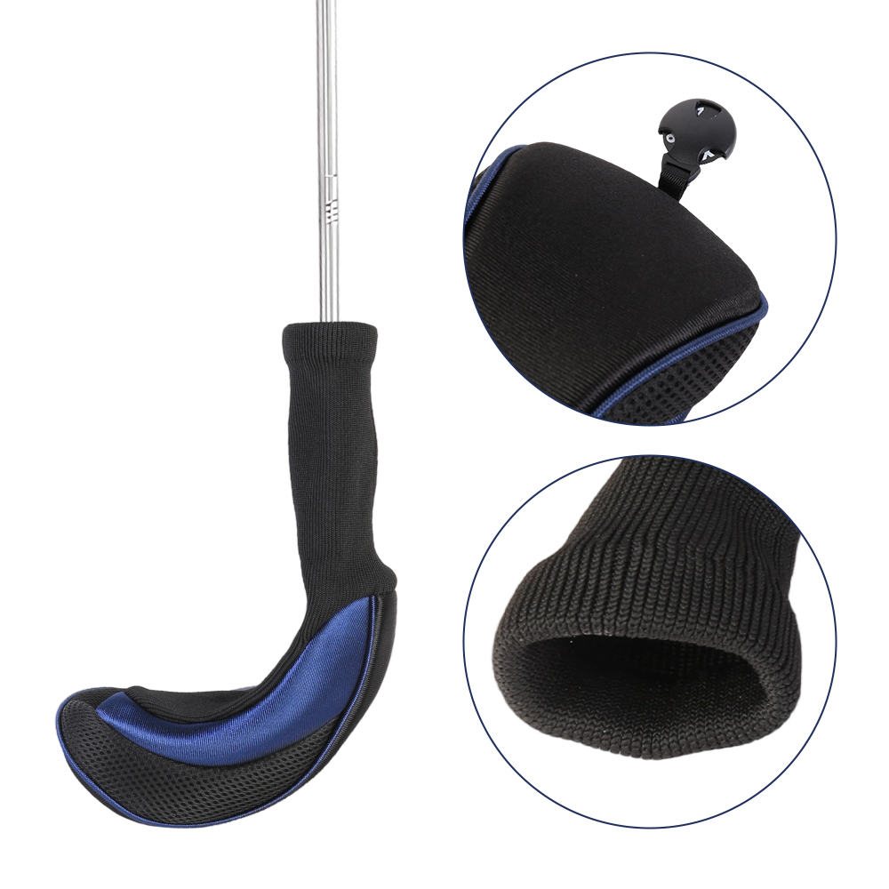 3PCS Golf Club Head Covers Set Driver 1 3 5 Fairway Woods Headcover Blue