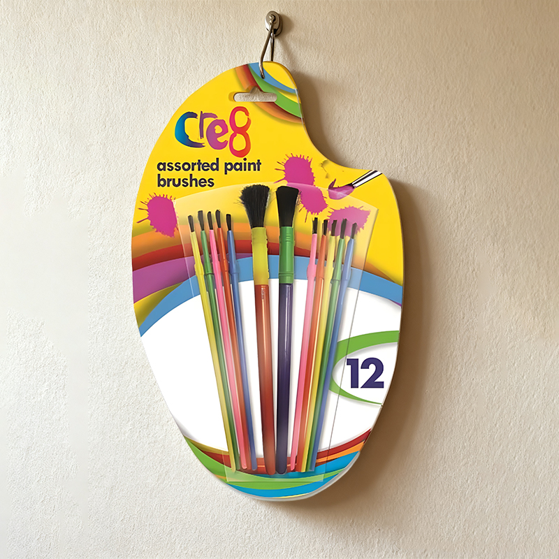 12pcs Paint Brush Set 10 Fine 2 Chunky Brushes for Art Projects