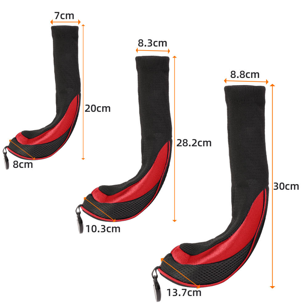 3PCS Golf Club Head Covers Set Driver 1 3 5 Fairway Woods Headcover Red