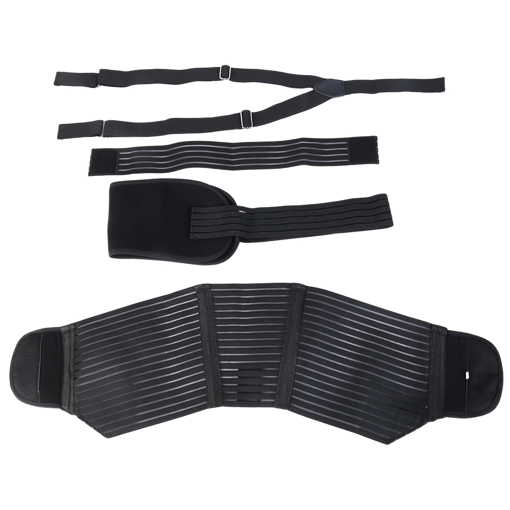 Pregnancy Belt With Shoulder Straps Lumbar Back Support Waist Band Belly Bump Back Brace L