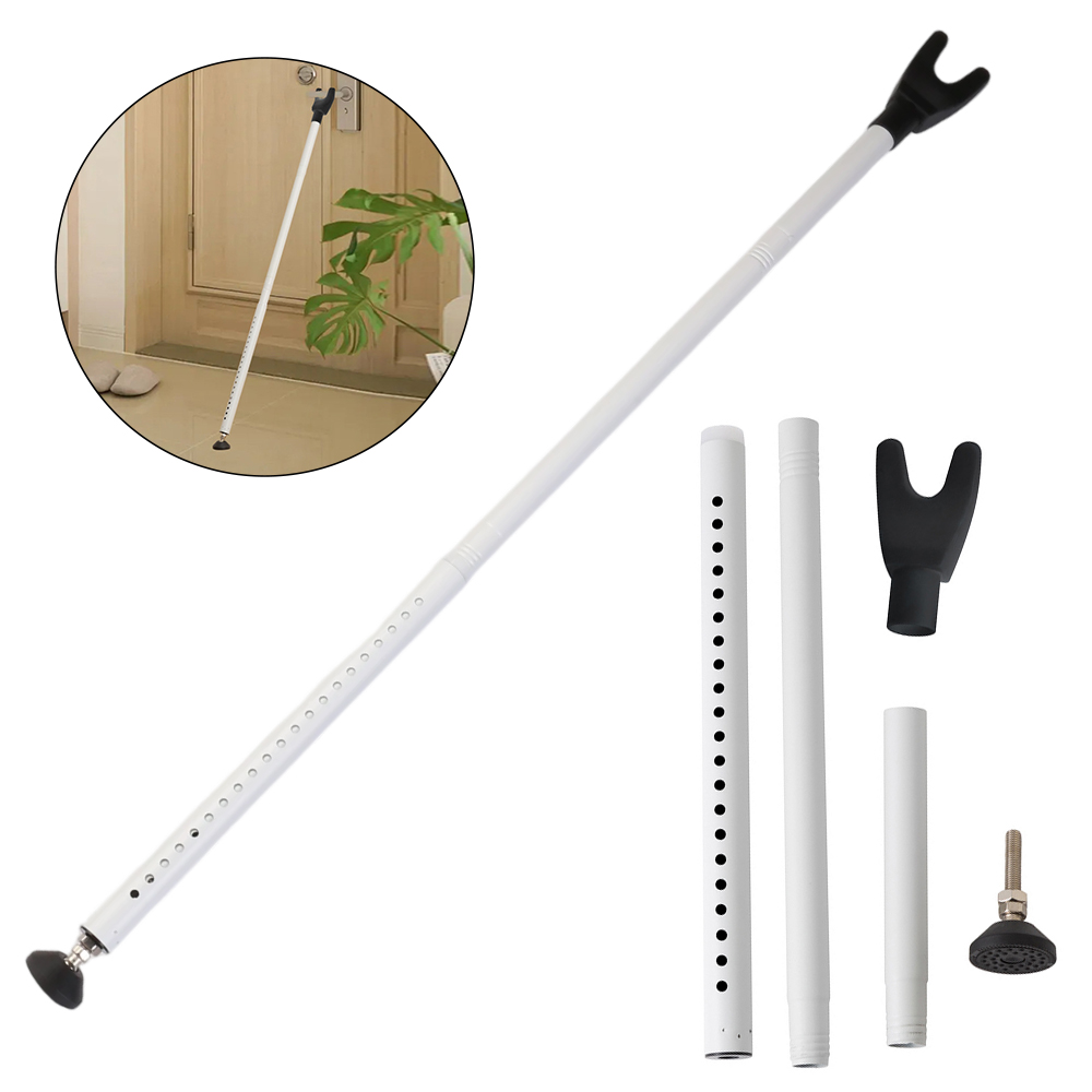 Adjustable Door Handle Security Bar Rod Brace Jammer Safety Lock Stopper