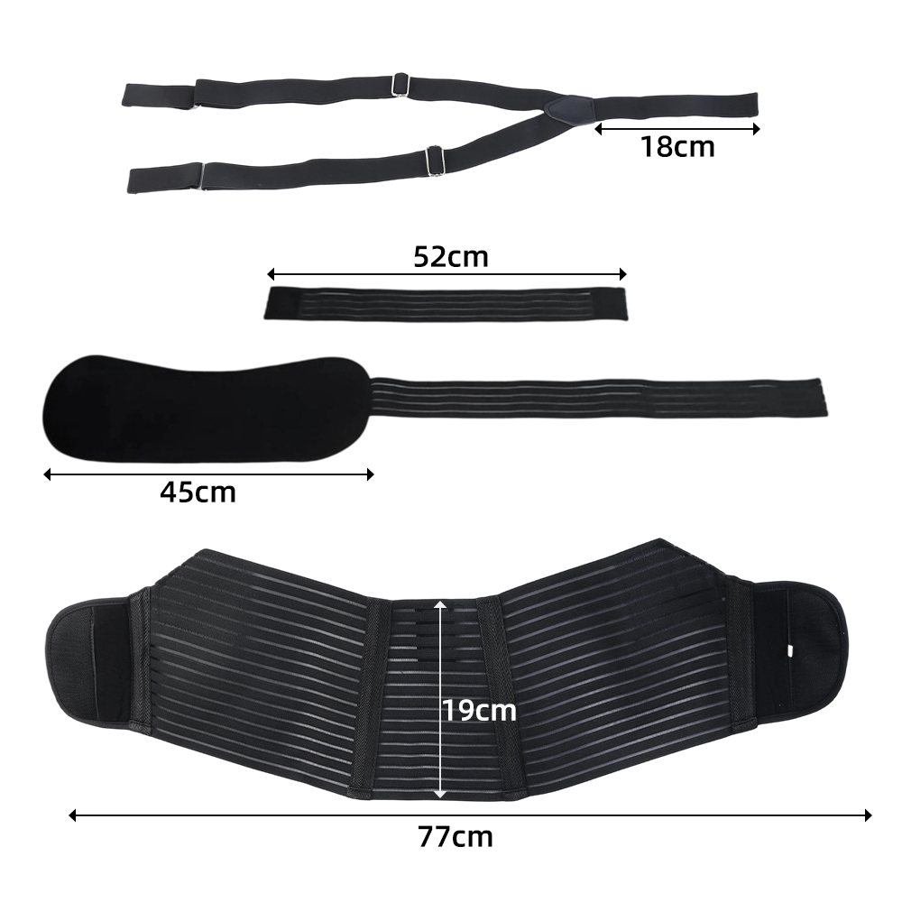 Pregnancy Belt With Shoulder Straps Lumbar Back Support Waist Band Belly Bump Back Brace L