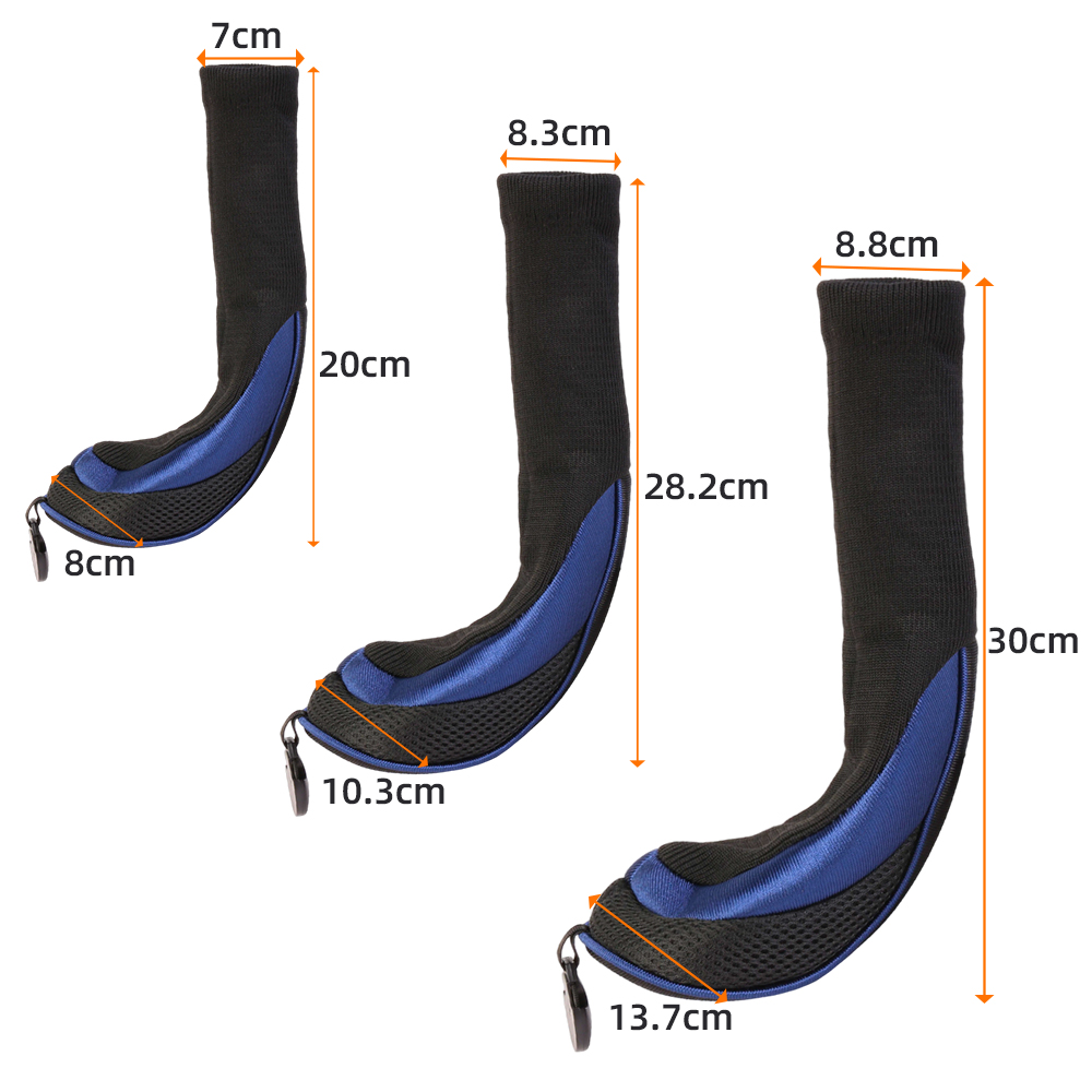 3PCS Golf Club Head Covers Set Driver 1 3 5 Fairway Woods Headcover Blue