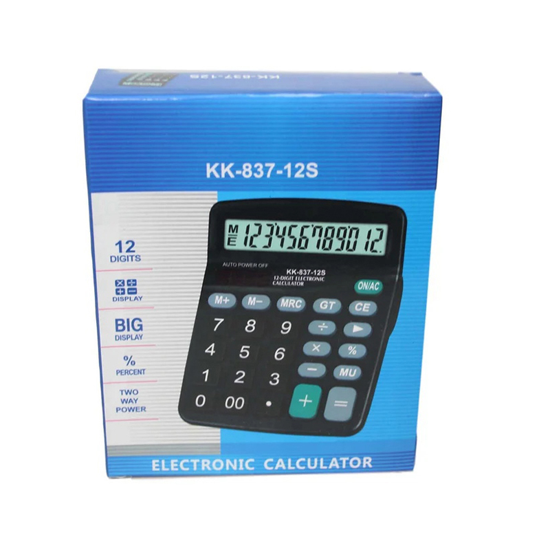 Reliable Efficient Big Display Two-Way Power Electronic Calculator Maths Black