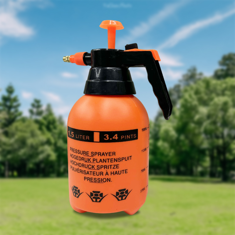 1.5L Orange Pressure Sprayer Adjustable Nozzle for Garden Use