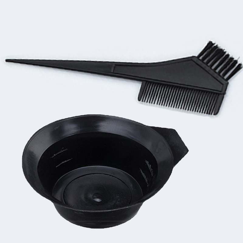 3PCS Hair Coloring Kit Includes Black Dye and Styling Brush for DIY Highlights