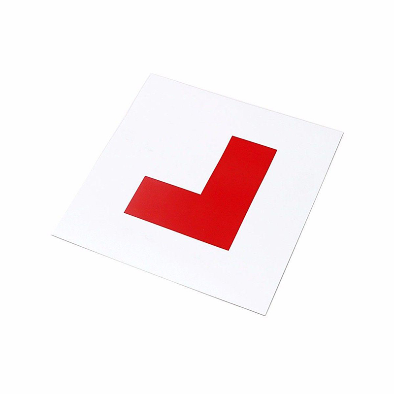 2 x Red L Learner Magnetic Plate Car Accessory Durable Magnetic Plates for Learner Drivers