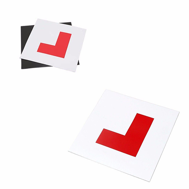 2 x Red L Learner Magnetic Plate Car Accessory Durable Magnetic Plates for Learner Drivers