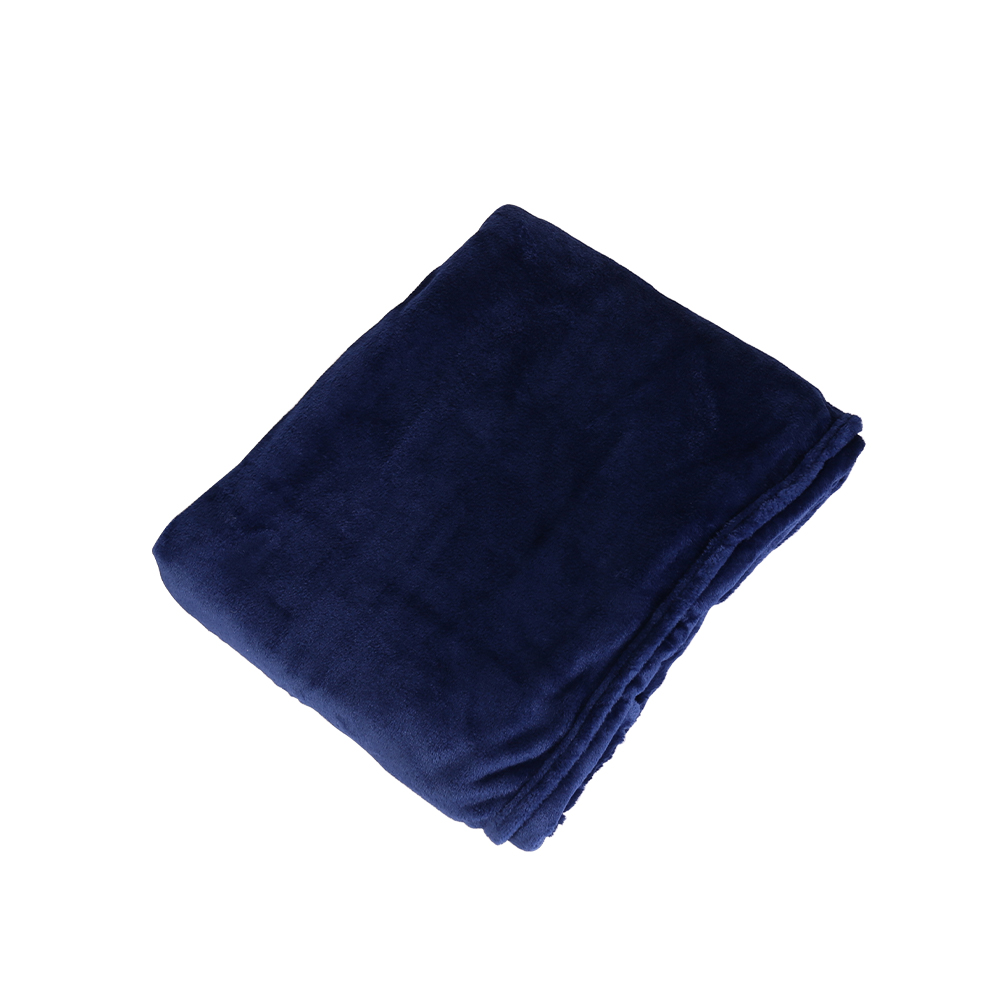 Fleece Throw Blanket Large Warm for Bed Sofa Single Double King Navy