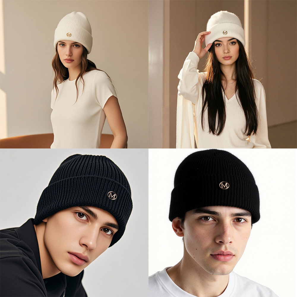 Ladies Beanie Hat Warm Fleece Lined R40 Thermal Insulation White