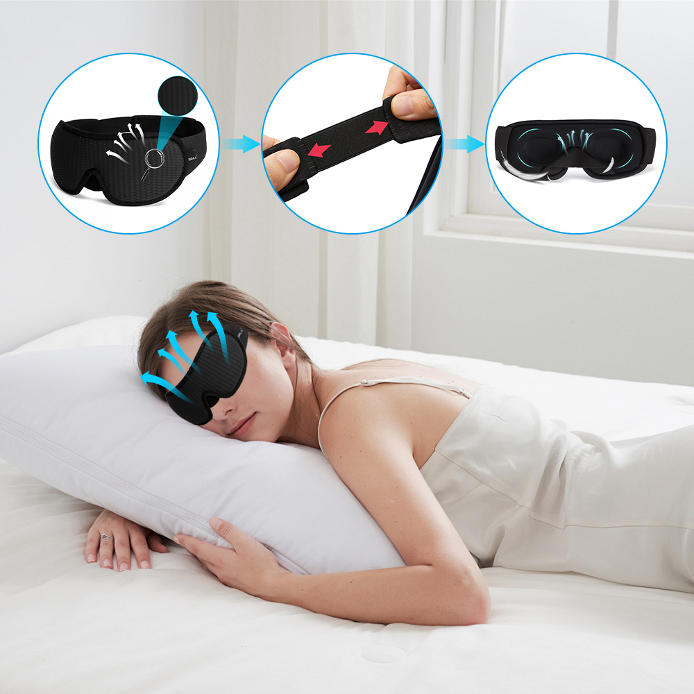 3D Blocking Light Eye Mask Breathable Soft Padded Mask Cover Eyepatch