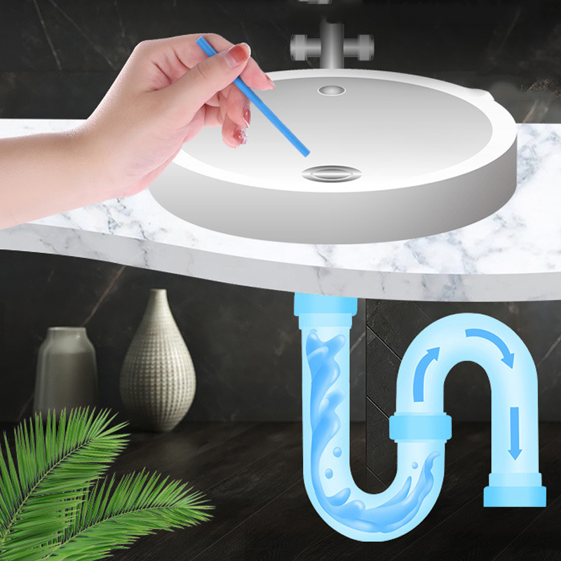 12pcs Drain Freshener Sticks Useful Eliminates Odors Cleans Pipes