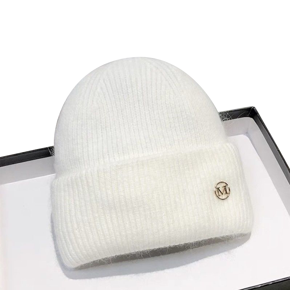 Ladies Beanie Hat Warm Fleece Lined R40 Thermal Insulation White