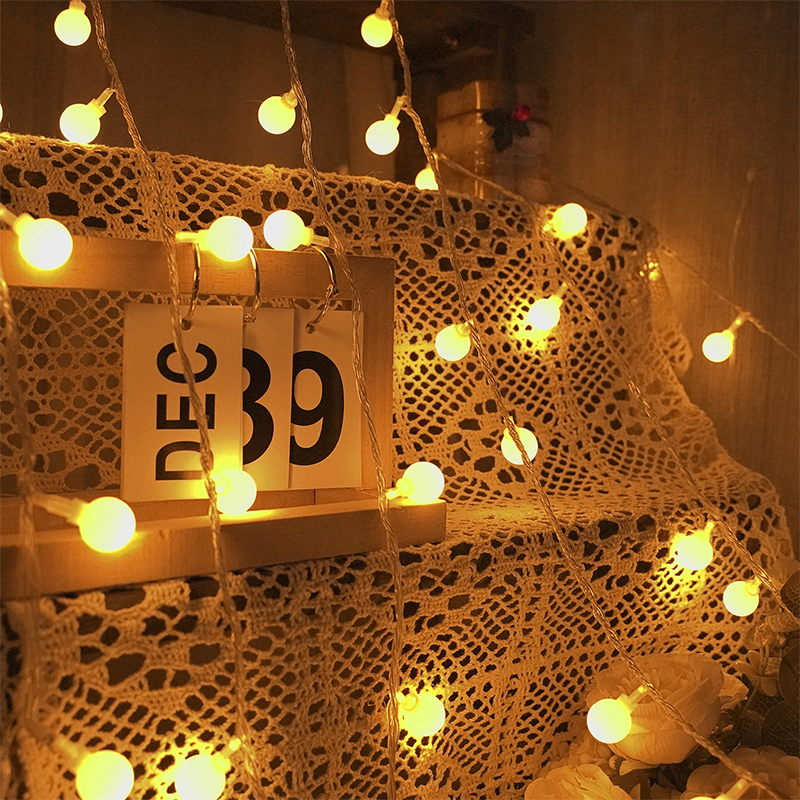 2.5M Warm White Battery Operated Little 20 LED Round Ball Christmas Festive Lights Xmas Gifts