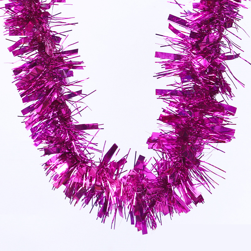 Christmas Tree Garland Tinsel Decoration Pink with Silver 2M Gifts