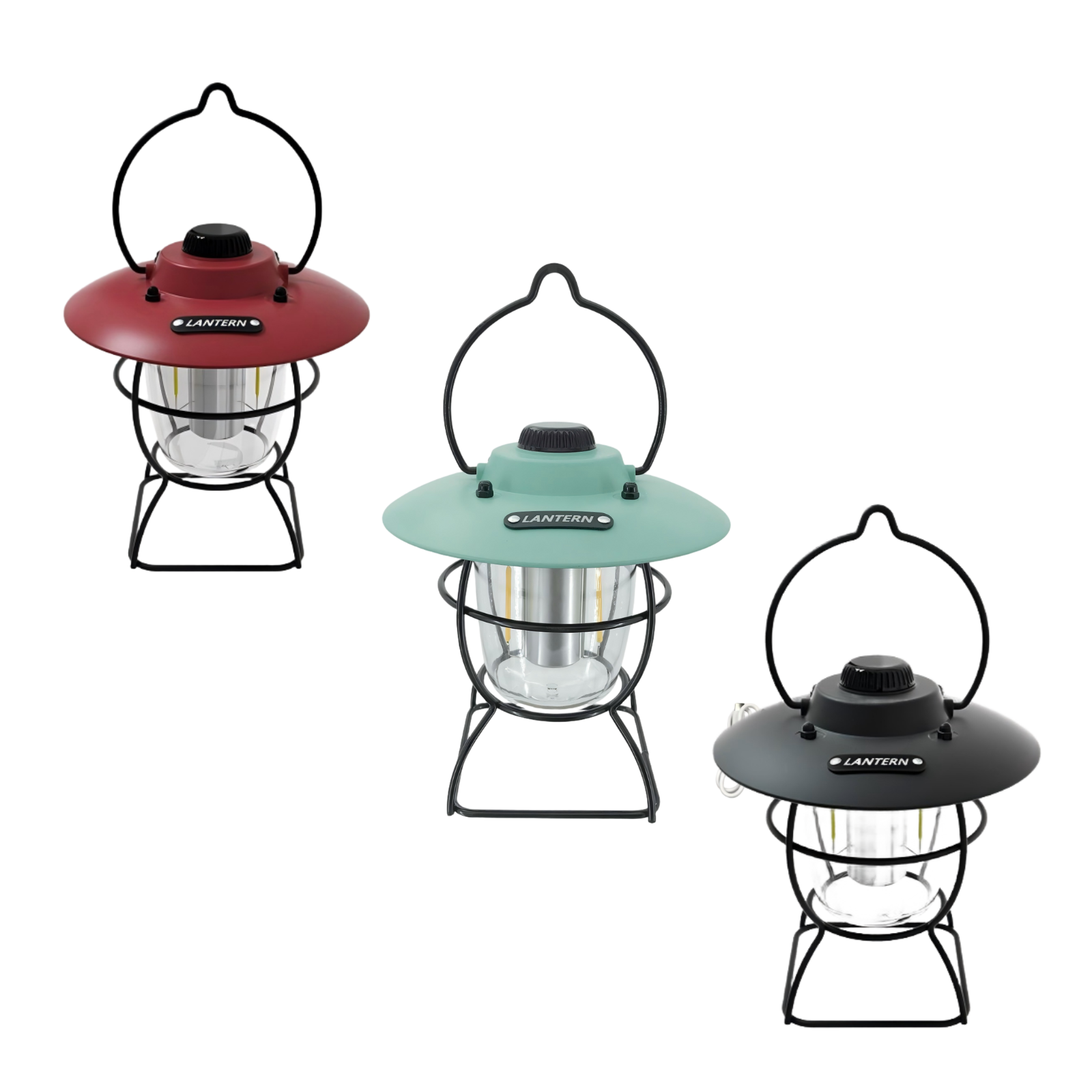 Rechargeable Camping Lantern with Power Bank 3 Light Modes Outdoor Lamp USB Type-C