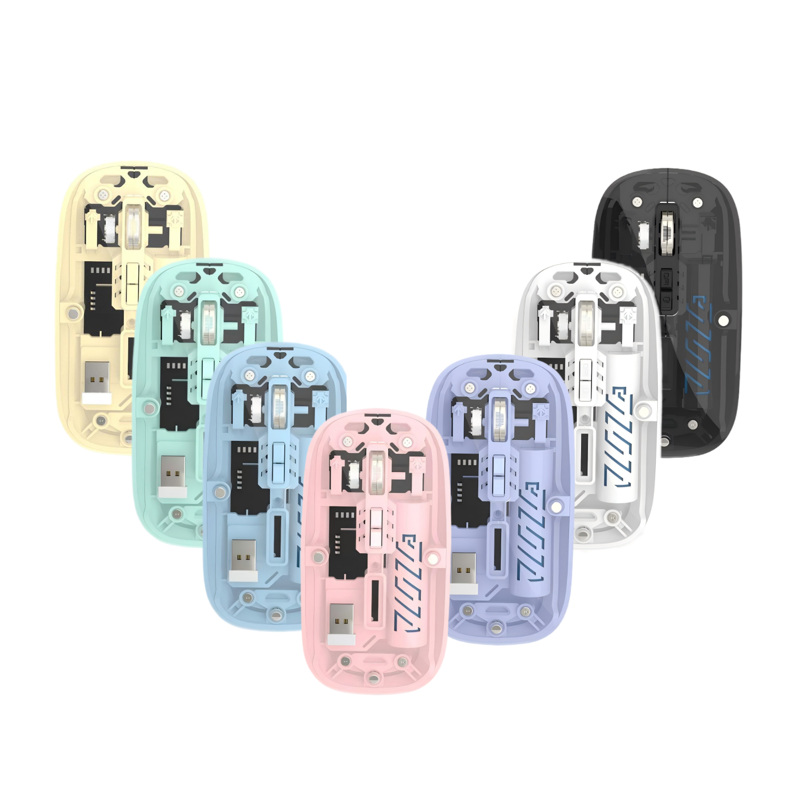Transparent Charging New Model for Apple Huawei Bluetooth Dual-Mode Three-Mode 5.0 Silent 2.4g Mouse