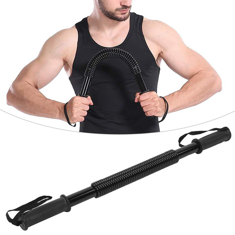 Flexible Power Twister Bar with Resistance Spring Handles Chest Expander 40kg