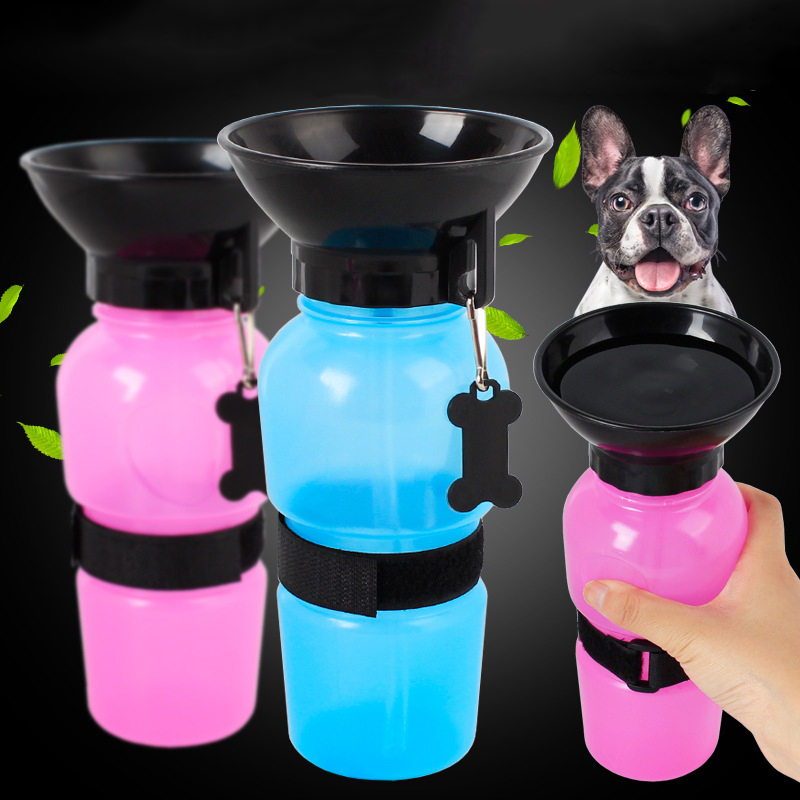0.5L Leak-Proof Pet Travel Water Bottle Dispenser Blue