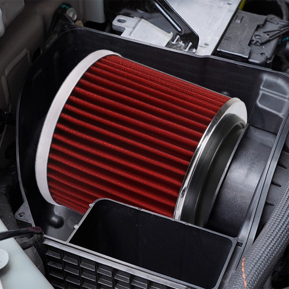 Universal Car Sport Cone Red Air Filter Cone Induction High Power 152 mm