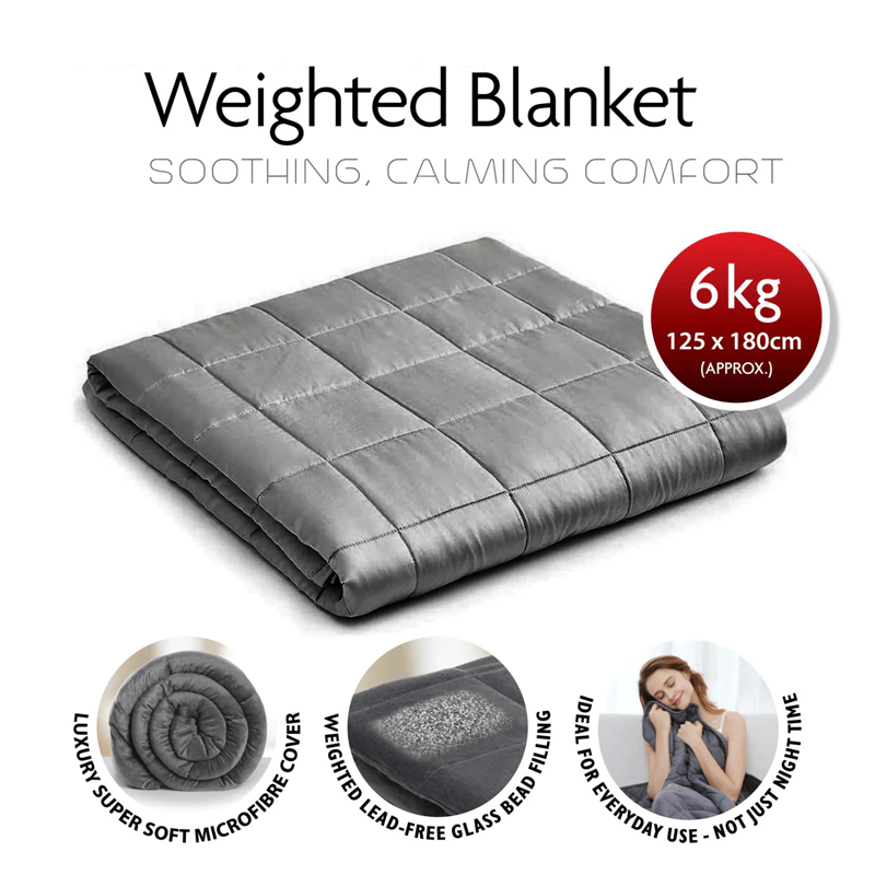 Weighted Blanket 125cm x 180cm 6kg Grey