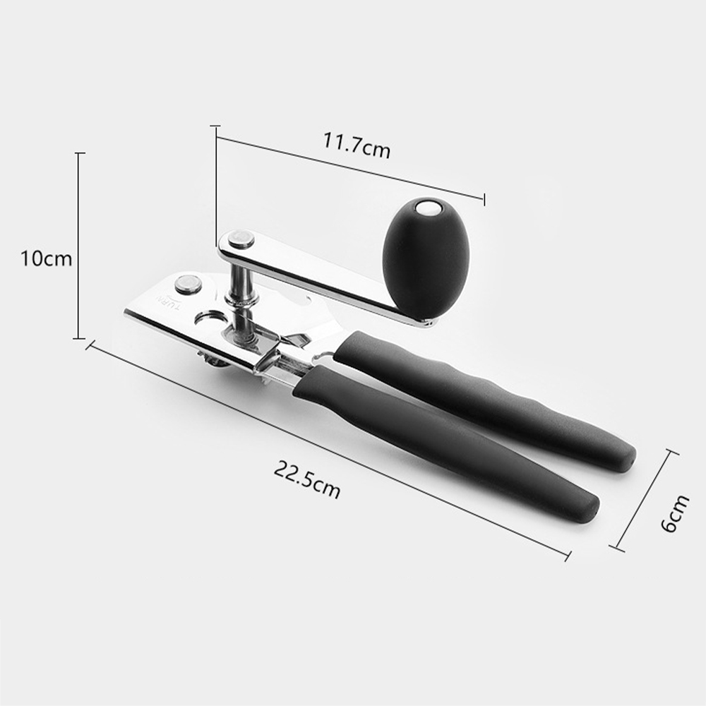 Heavy Duty Stainless Steel Tin Can Opener Cutter Easy Comfy Handle Grip