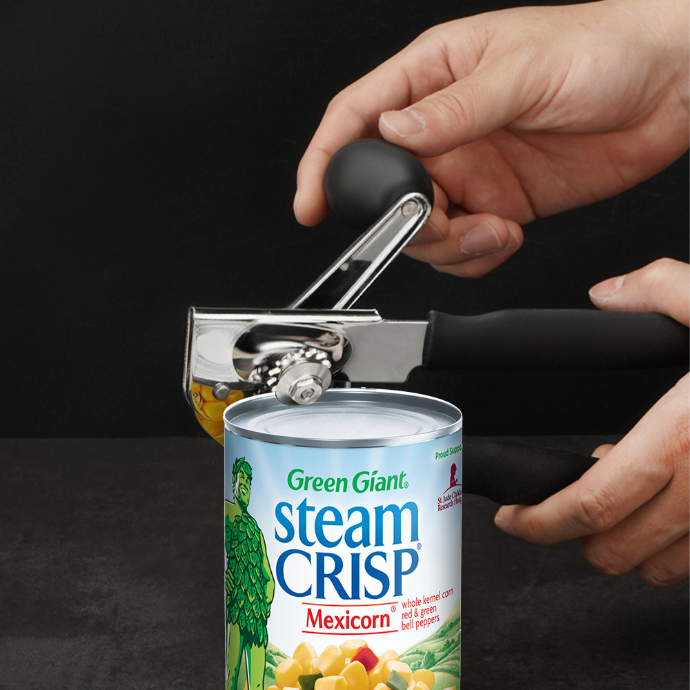Heavy Duty Stainless Steel Tin Can Opener Cutter Easy Comfy Handle Grip