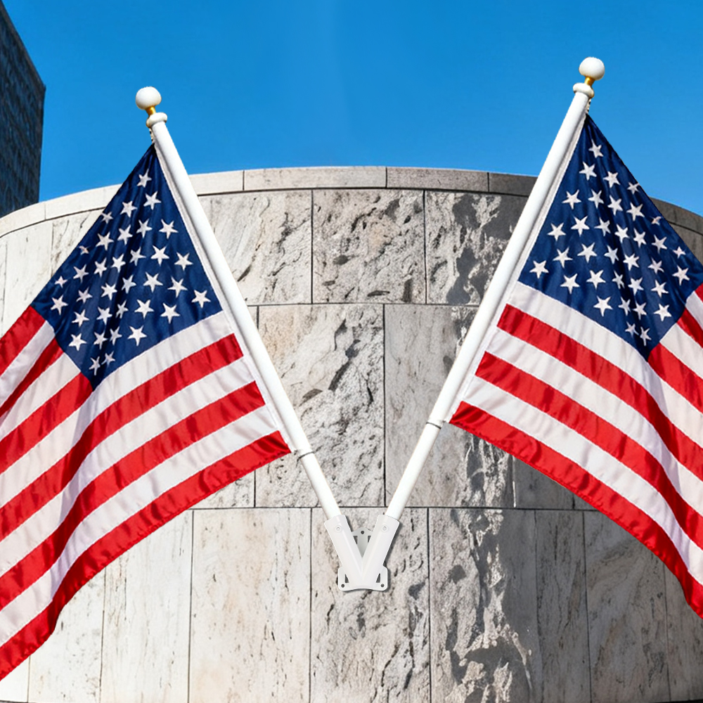 Flag Pole Stand Holder Bracket House Aluminium Alloy Flagpole