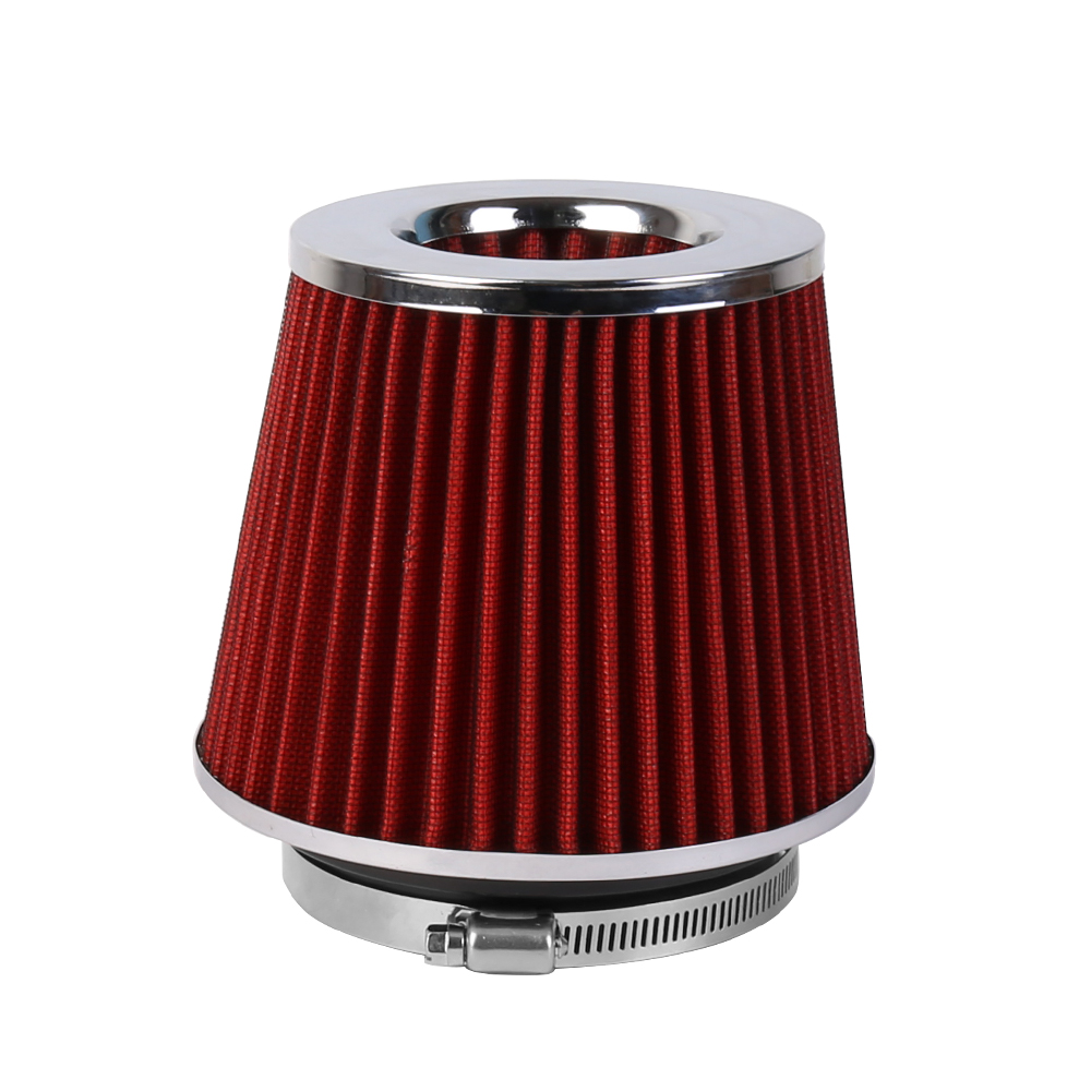 Universal Car Sport Cone Red Air Filter Cone Induction High Power 152 mm