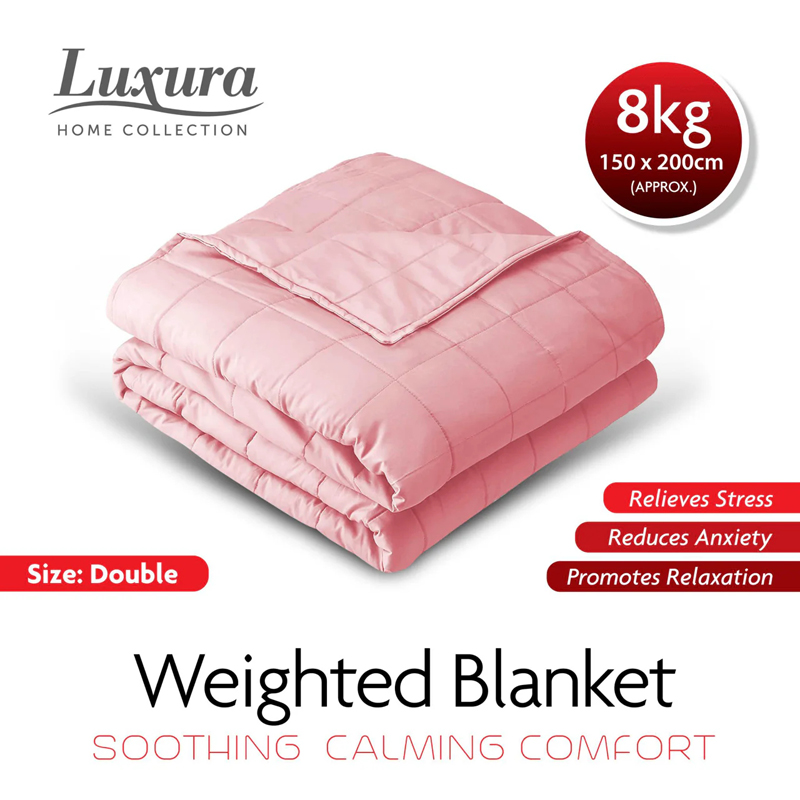 Weighted Blanket 150cm x 200cm 8kg Pink