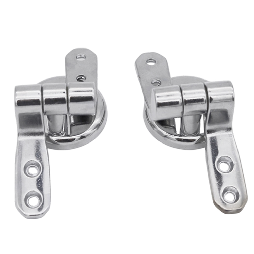 Toilet Seat Hinges Pair of Chrome Replacement Fittings Universal Mountings