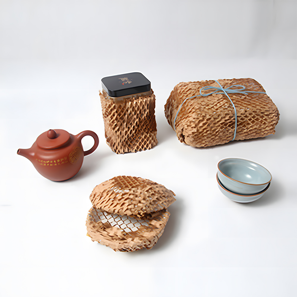 Brown Honeycomb Packing Paper Roll 50m x 30cm Moving House Essentials Eco-Friendly Bubble Wrap Alternative Packing Paper