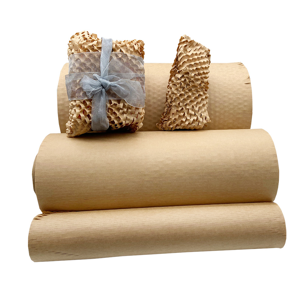 Brown Honeycomb Packing Paper Roll 50m x 30cm Moving House Essentials Eco-Friendly Bubble Wrap Alternative Packing Paper