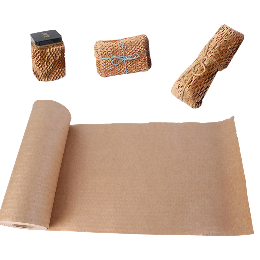 Brown Honeycomb Packing Paper Roll 50m x 30cm Moving House Essentials Eco-Friendly Bubble Wrap Alternative Packing Paper