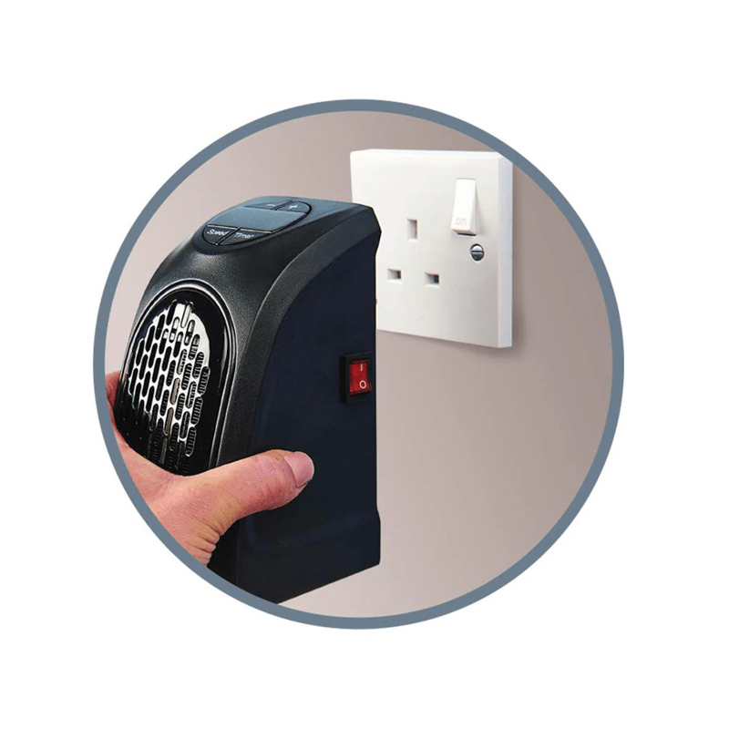 DGI Powatron Plug In Heater Home Use 400W 12.4 x 16.05 x 8.55 cm