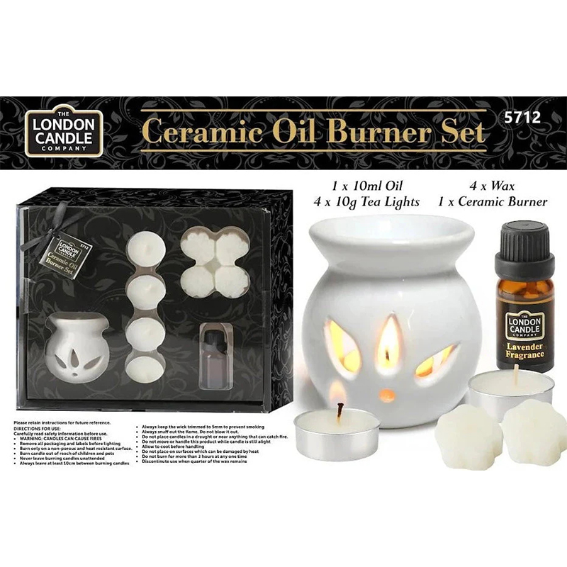 Ceramic Oil Burner Set Burner Includes Oil Wax Tea Lights Burner