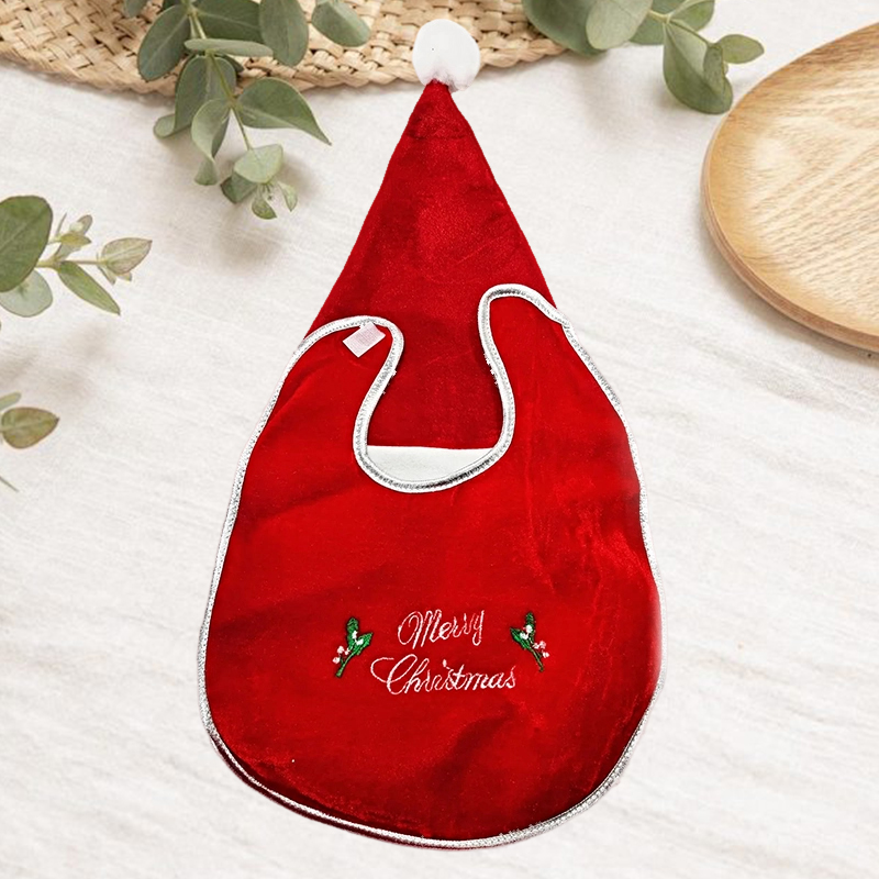 Christmas Baby Hat and Bib Set For Xmas Holiday