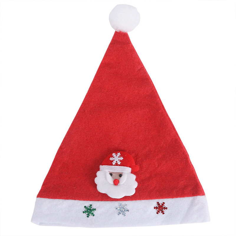 Festive Red Christmas Santa Hat One Size Assorted Designs Gift