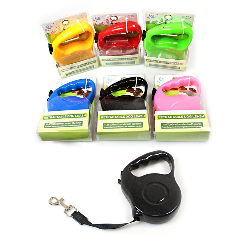 Retractable Pet Dog Leash Lead 3m Assorted Colours