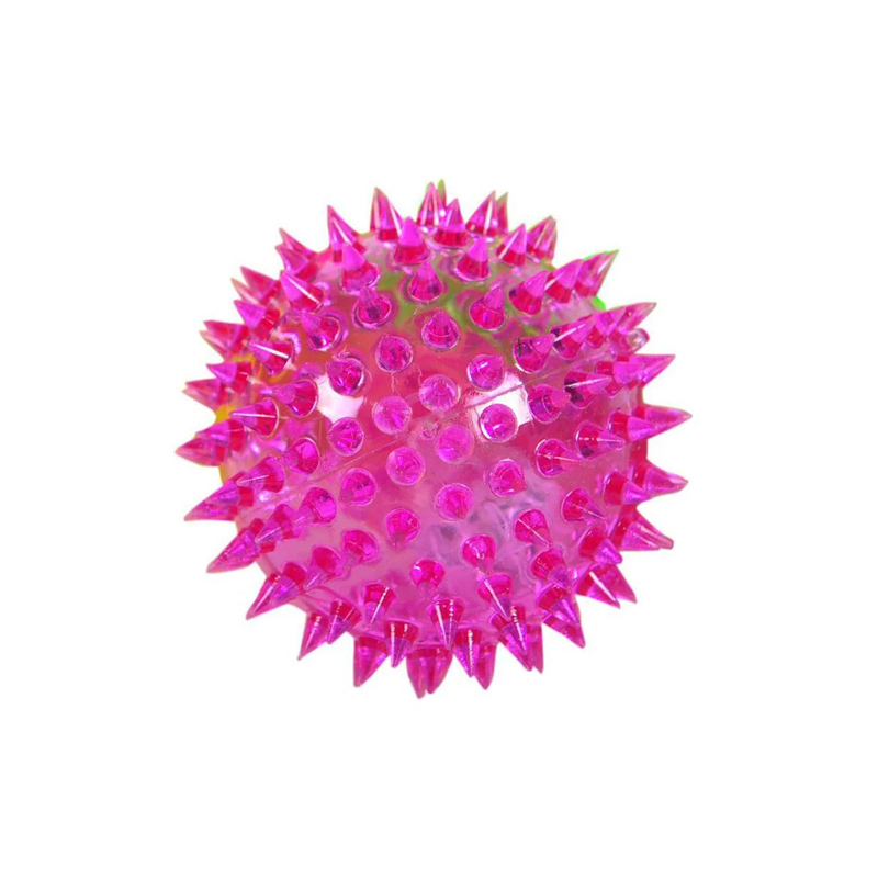 Dog Flashing Light Up Spikey LED Ball Assorted Colours