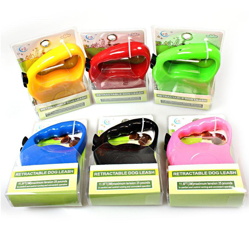 Retractable Pet Dog Leash Lead 3m Assorted Colours